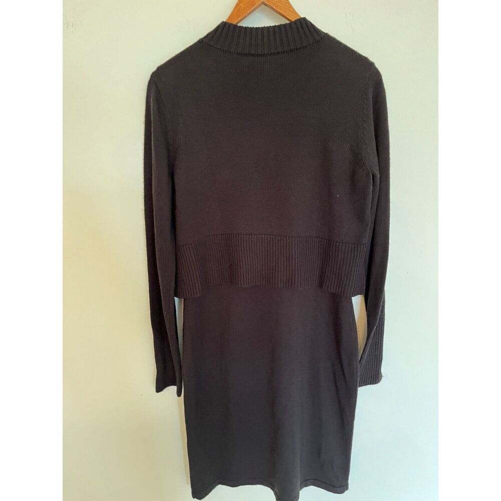 Calvin Klein Women's Med. Acrylic Knit Sweater Midi Dress/Overlay Panel NWOT